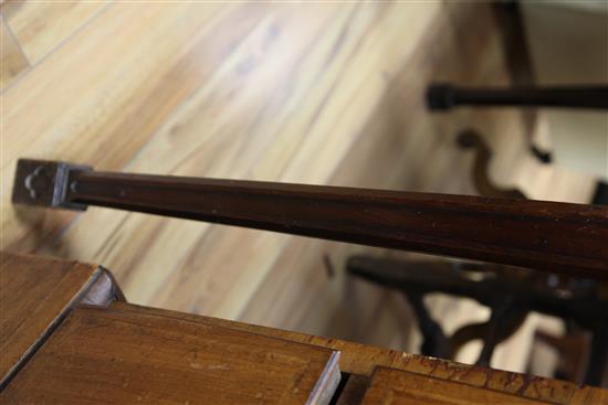 A George III mahogany serpentine shape side table, W.3ft 8in.